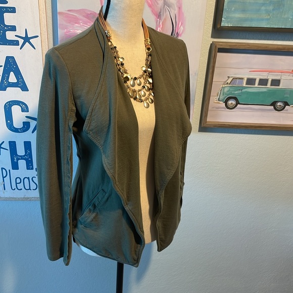 Green Drape Front Jacket XS - Picture 4 of 6